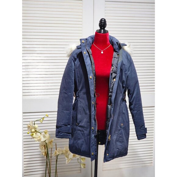 NWOT Spire By Galaxy Women's Navy Blue Jenar Heavyweight Coat Jacket Size S 2206 - Picture 11 of 15